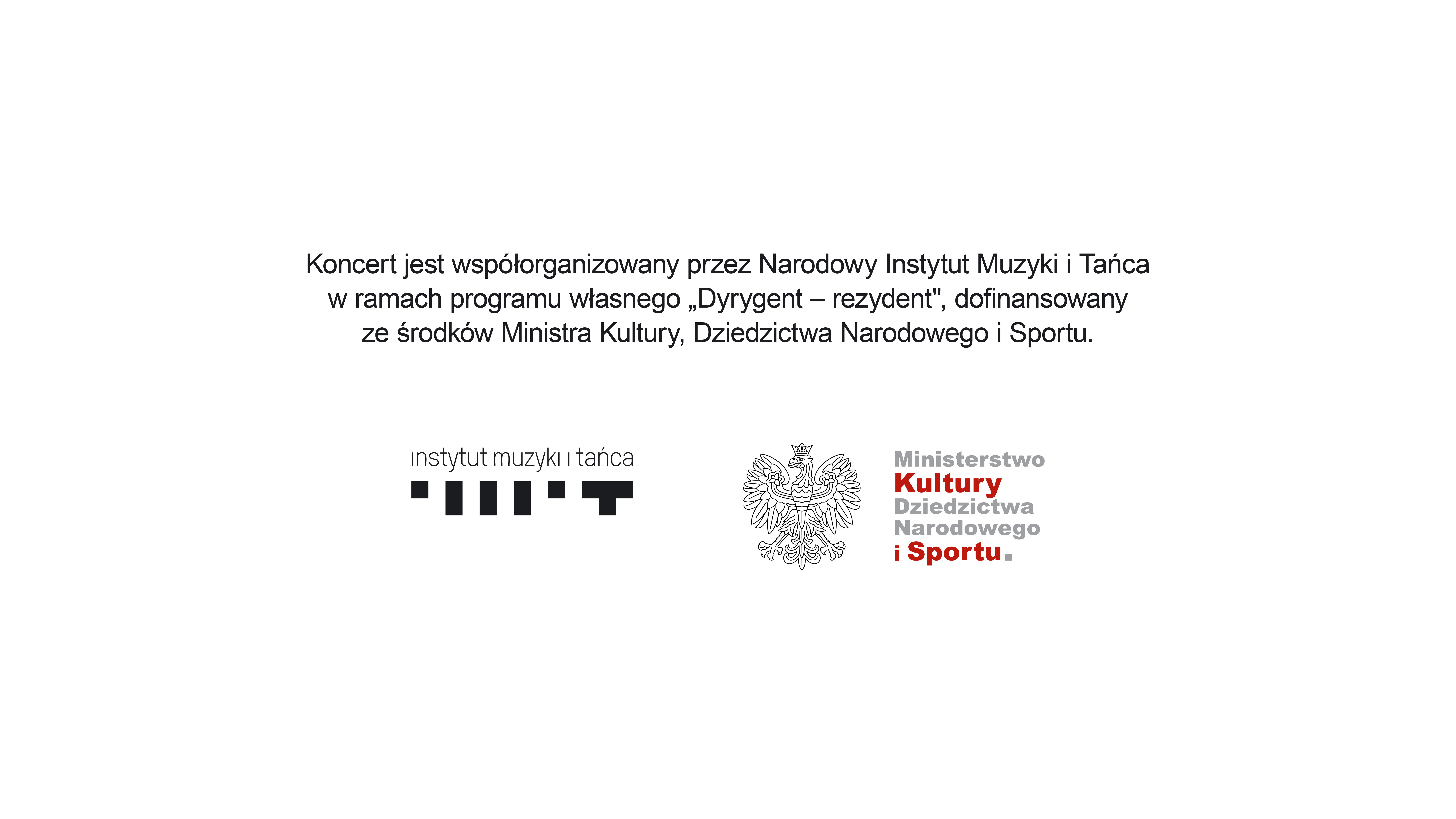 Logotypy Narodowego Instytutu Muzyki i Tańca oraz Ministerstwa Kultury, Dziedzictwa narodowego i Sportu