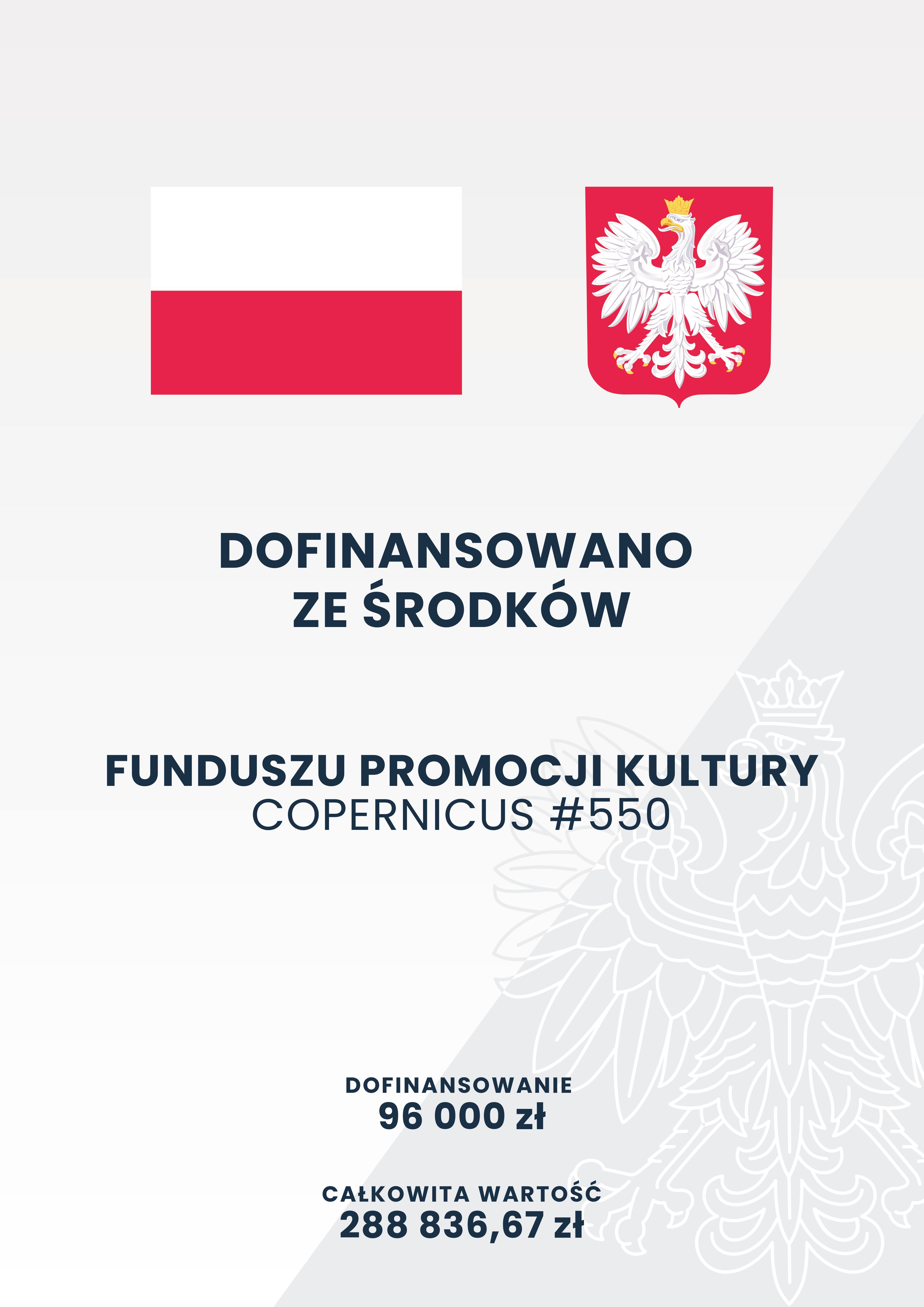 dofinansowano ze środków funduszu promocji kultury