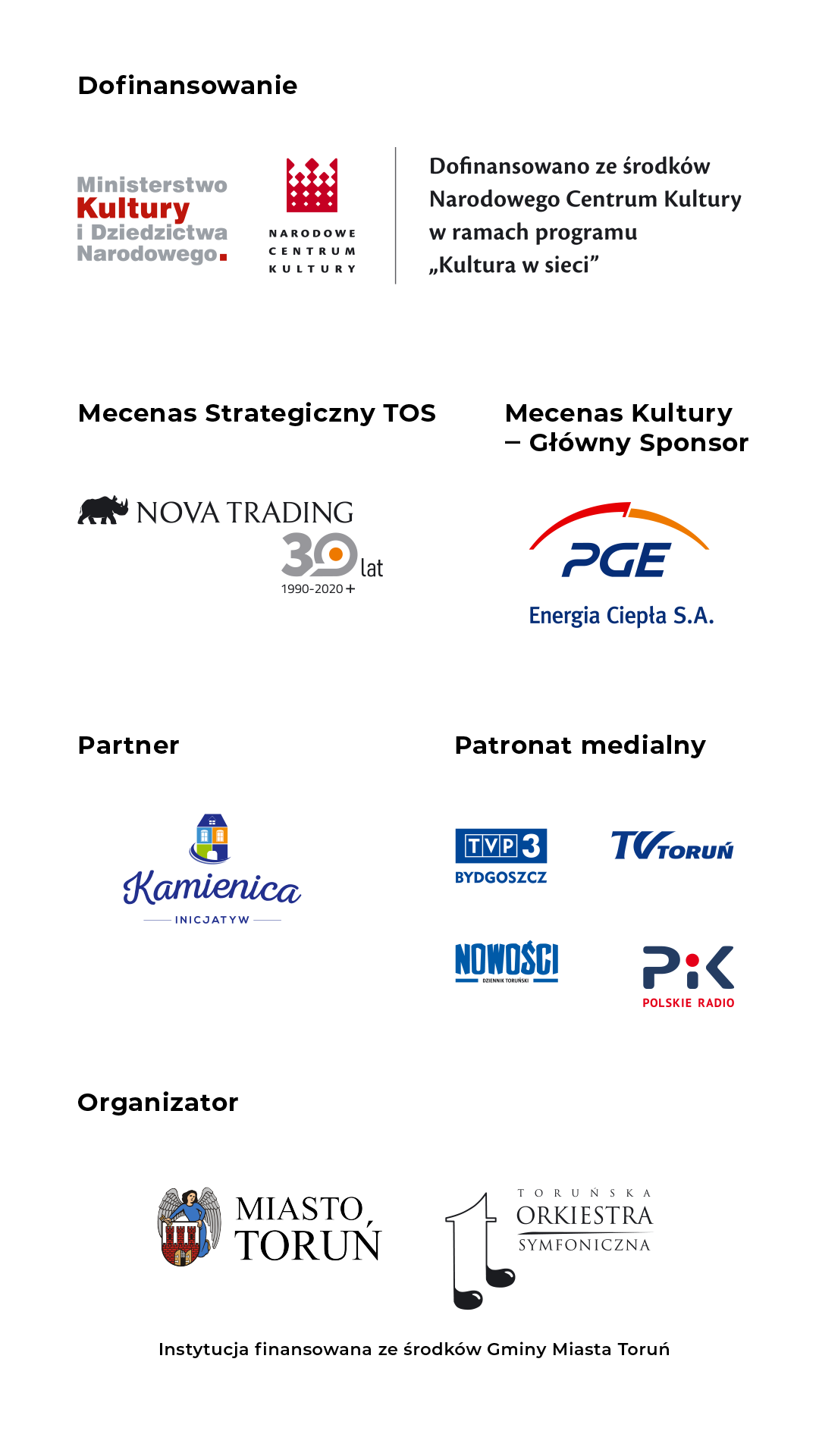 partnerzy Nieodwołanego Festiwalu