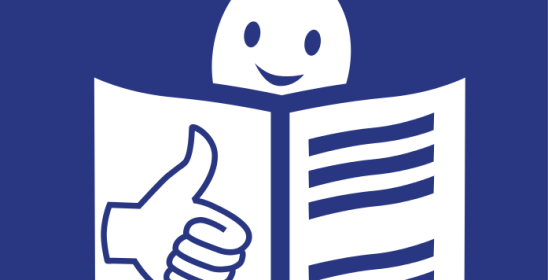 grafika książki z dłonią z kcukiem do góry