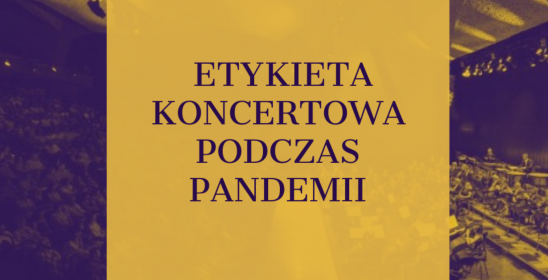 czarny napis na żółtym tle - etykieta koncertowa podczas pandemii