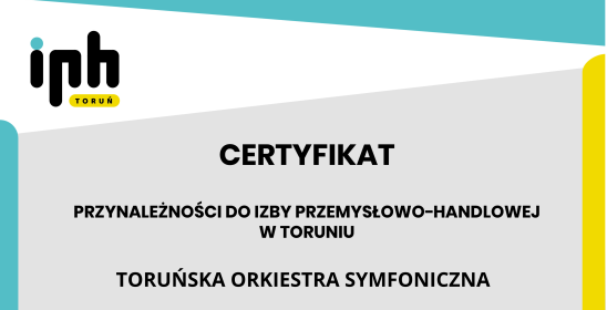 certyfikat przynależności do izby przemysłowo-handlowej w Toruniu