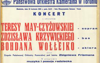 Plakat- Koncert w dniu 20 kwietnia 1980 roku