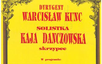 Plakat - Koncert w dniu 13 listopada 1992 roku