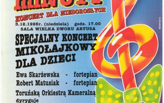 Plakat - Koncert "Kolorowe miNuty - koncert dla niedorosłych" w dniu 3 grudnia 1995 roku