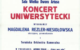 Plakat - Koncert uniwersytecki w dniu 16 marca 1996 roku