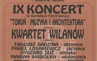 Plakat - IX Koncert w ramach festiwalu "Toruń - Muzyka i Architektura" w dniu 5 lipca 1997 roku