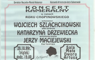 Koncert kameralny w ramach Roku Chopinowskiego (29.10.1999)