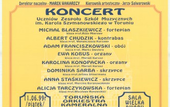 Koncert uczniow ZSM w Toruniu (11.06.1999)