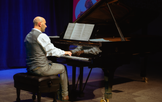 A man playing the piano