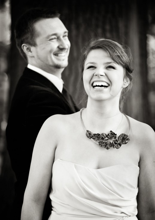 smiling Agata Schmidt and Bartłomiej Wezner