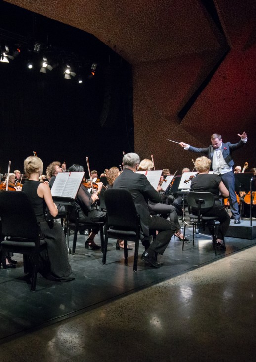 orchestra on stage