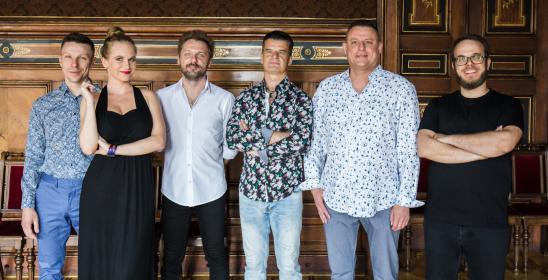 A band of musicians - from the left: Bartosz Staszkiewicz, Asia Czajkowska, Rafał "Zwierzak