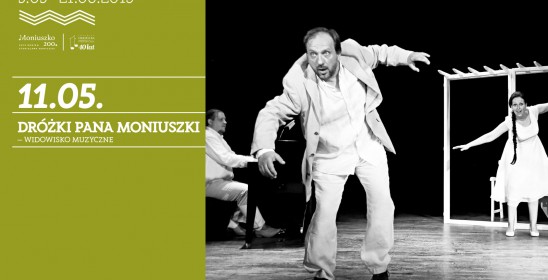 mężczyzna w białym garniturze oraz informacje o wydarzeniu